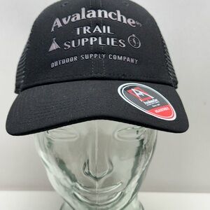 Avalanche Trail Supplies Snapback Trucker Hat Black Snap Back Hat